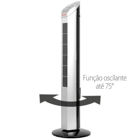 Imagem de Ventilador Torre Spirit Maxximos Elegant Ts700 Preto Prata 220V