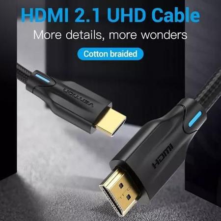 Imagem de Vention - Cabo Hdmi 2.1 4k 8k 48gbps Algodão 1,5m 1,5 metro Earc HDR Premium