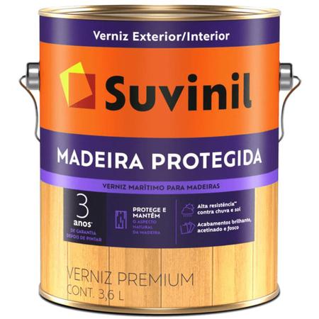 Imagem de Verniz Marítimo Madeira Protegida 3,6 Litros Brilhante - 53391602 - SUVINIL