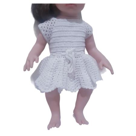 Vestido de Crochê para Bebê Reborn 19 