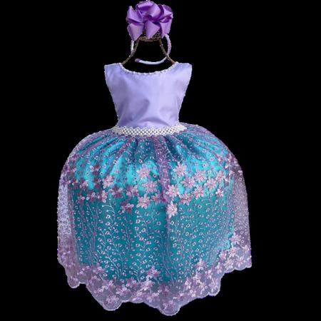 Vestido de Festa Pequena Sereia -vestidos de temas infantil