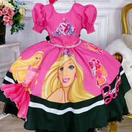 Vestido Barbie Infantil com armação em Tule