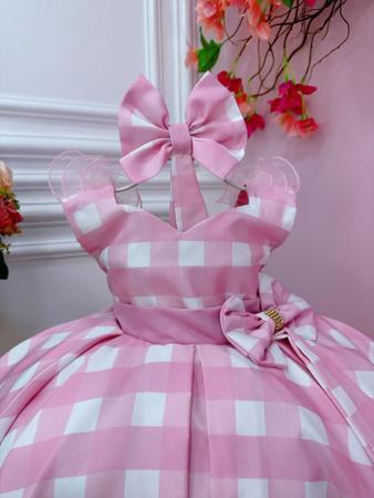 Vestido Infantil Barbie Filme Xadrez Festa Luxuoso - Charlotte - Vestido  Infantil - Magazine Luiza