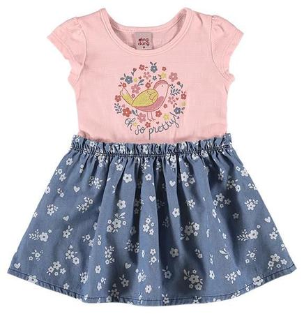 Imagem de Vestido Bebê Estampa Passarinho Floral 1078