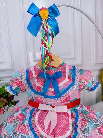 Vestido De Festa Infantil Xadrez Quadriculado