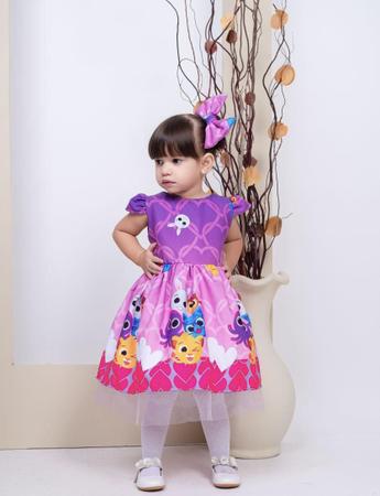 Vestido Xadrez Candy Junino Tule Lili + Faixinha de cabelo - JOANINHA BABY