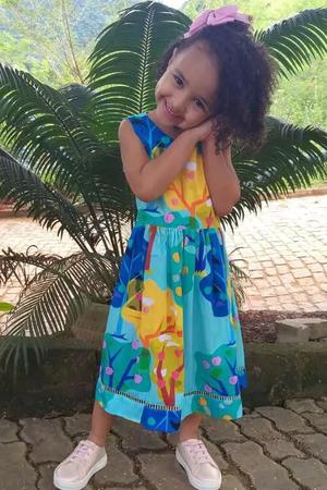 Roupa Menina Vestido Infantil + Roupa Para Boneca Combinando