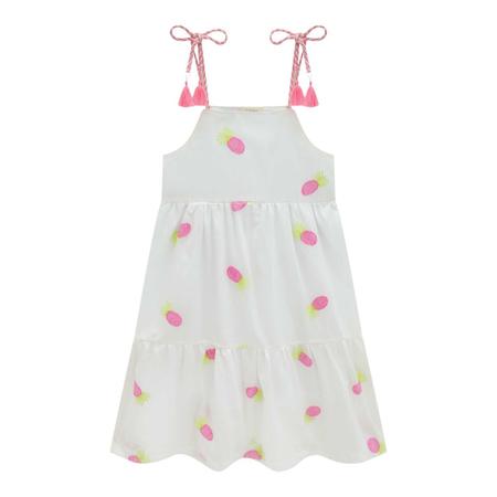 Vestido Branco Abacaxi - Infanti Imagem de Vestido Branco Abacaxi