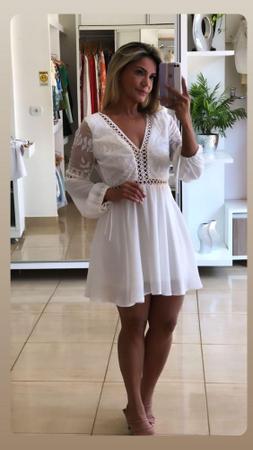 Vestido best sale branco cantao