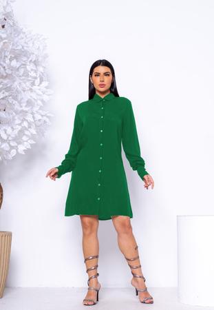 Vestido Chemise Camis o Max Camisa Manga Longa Roupas Femininas