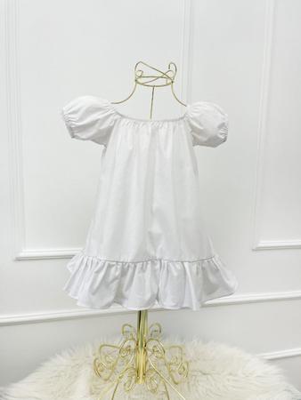 Imagem de Vestido Ciganinha Infantil Menina Festa Branco Algodão 12 Anos