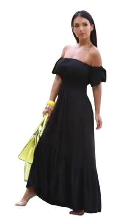 Vestido ciganinha hotsell longo preto