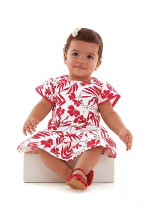Imagem de Vestido com faixinha Floral Red - UP BABY