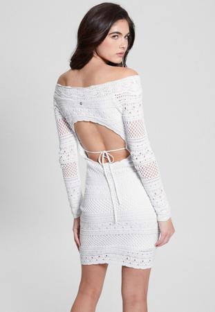 Vestido Croch Ombro a Ombro Eco Guess Vestido Feminino