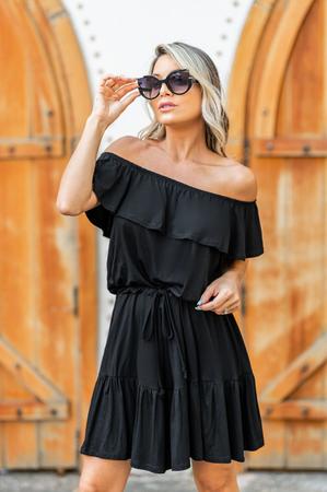 Vestido Curto Cigana Ciganinha Babado Rodado Ombro a Ombro