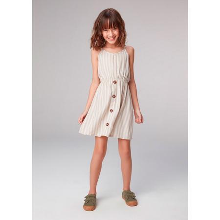 Vestido listrado cheap de botao