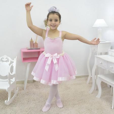 Imagem de Vestido de Bailarina rosa com bordado - conjunto Ballet completo