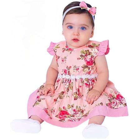 Macacão Bebê Menina Natal Catarina 100% Algodão com Tiara - Mundo Nina Kids  - A Sua Loja de Roupa de Bebê e Kids feminino