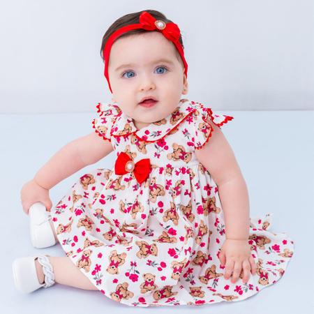 Roupa Menina Vestido Bebê Princesa Várias Cores