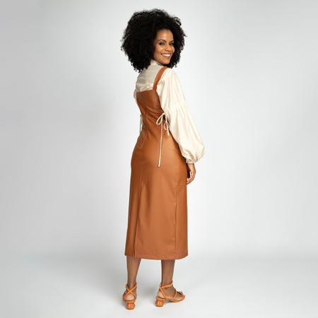 Vestido de hotsell couro nude