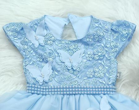 Vestido festa best sale infantil azul claro