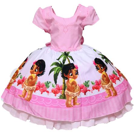 Vestido De Festa Infantil Moana Baby Rosa - vestidocas - Vestido Infantil -  Magazine Luiza