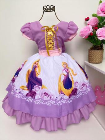 Fantasia Vestido Luxo Infantil Princesa Sofia / Rapunzel C/ Tiara - Kids -  Fantasias para Crianças - Magazine Luiza