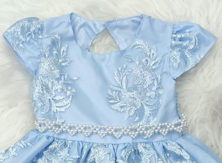 Vestido de Festa Infantil Princesa Realeza Azul Claro Luxo - mariê - Vestido  Infantil - Magazine Luiza