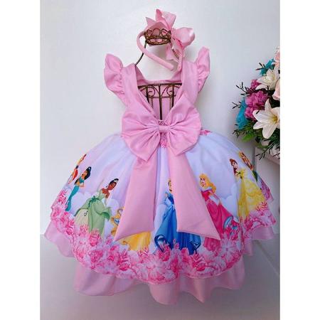 Vestido de Festa Infantil Princesas