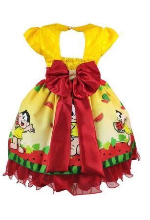 Vestido de Festa Infantil Vermelho Princesa Luxo - Xuxuzinhos Baby