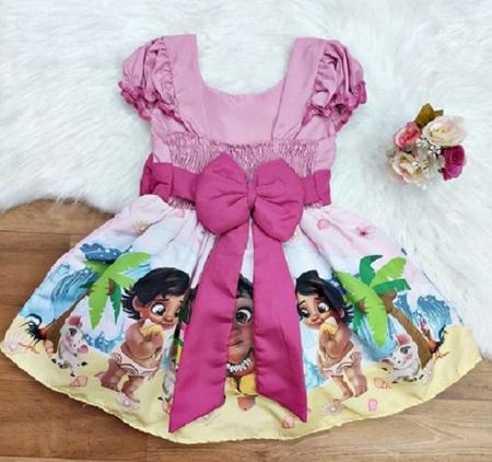 Vestido Moana Baby Festa Aniversário Temático Infantil