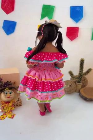 vestidos festa vestido de festa junina cantinho do nordeste rosa com renda 