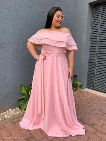 Vestido rosa chiclete para madrinha sales