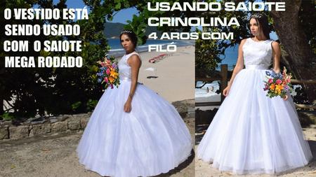 Vestido De Noiva Modelo Princesa Saia Com 6 Metros - PARTYLIGHT ATELIER DAS  NOIVAS - Vestido de Noiva - Magazine Luiza