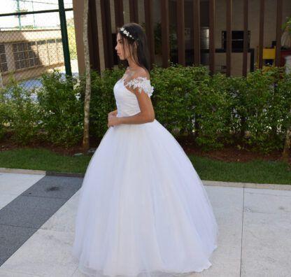 Vestido De Noiva Modelo Princesa Saia Com 6 Metros - PARTYLIGHT ATELIER DAS  NOIVAS - Vestido de Noiva - Magazine Luiza