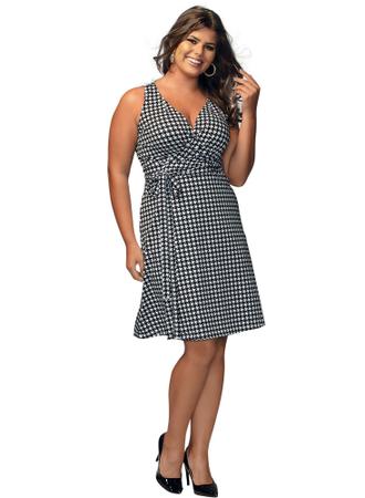 Vestido DeMillus Fashion 95510 Tamanho B Veste 46 e 48 Xadrez Em