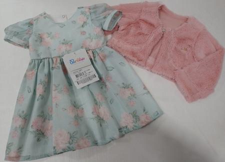 Imagem de Vestido Estampado Bolero Pelo Luxo Bebê Menina Paraiso 13092