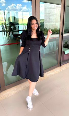 Vestido evangelico manga longa sales