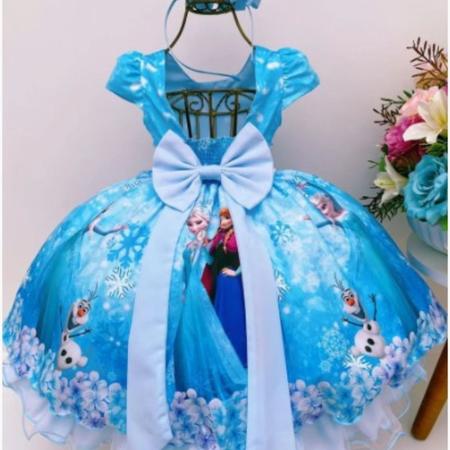 Imagem de Vestido Fantasia Frozen Infantil Elsa leri go pfro