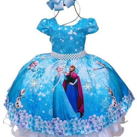 Fantasia Frozen Princesa Elsa Infantil Pop Vestido - Extra Festas