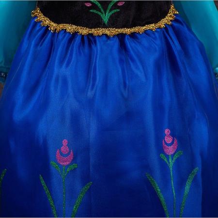 Vestido Infantil Frozen Princesas Capa de Luxo Aniversário - Fabuloso Ateliê