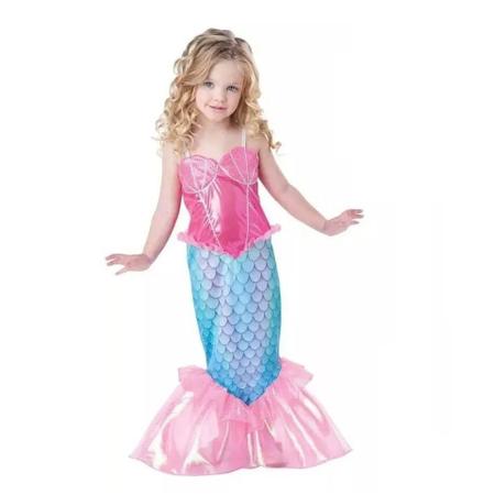 Imagem de Vestido Fantasia Infantil Sereia