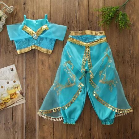 Imagem de Vestido Fantasia Princesas Aladin Infantil Jasmine (aladdin)