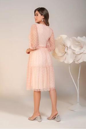 Vestido feminino Evasê Em Tule Rosê Tallin - Nitido Imagem de Vestido feminino Evasê Em Tule Rosê Tallin