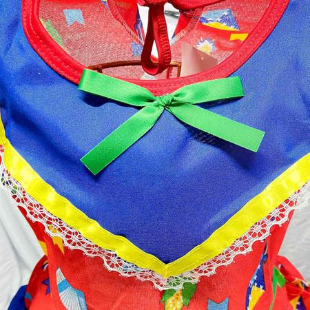 Imagem de Vestido Feminino Infantil Festa Junina Com Culote