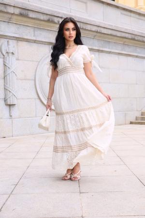 Imagem de Vestido Feminino Longo Indiano Boho Cru