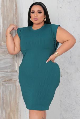 Imagem de Vestido feminino Plus size Muscle tee canelado 48 ao 52