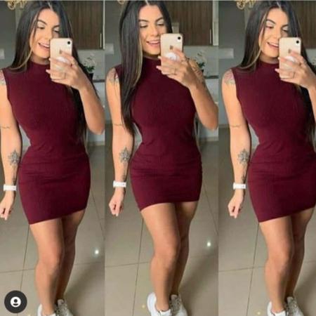 Vestido tubinho best sale canelado