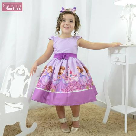 Imagem de Vestido festa infantil da princesa Sofia - Festa
