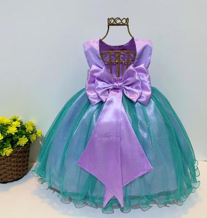 Vestido Sereia Infantil - Ótimo para festa Infantil - Acompanha